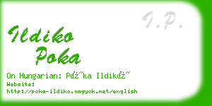 ildiko poka business card